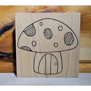 Hero Arts Rubber Stamps Mushroom House 3.5 In